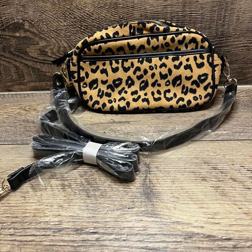 New Leopard Print Crossbody Bag - Brand New